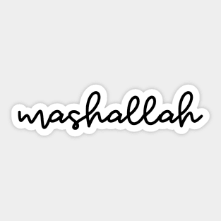 mashallah - black Sticker